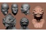 sculpt 3d head bust model 3d face 3d portrait 3d bust statue printable stl file